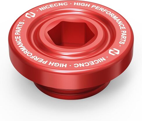NICECNC Oil Filler Cap Drain Plug Compatible with Yamaha Raptor 700 YFM700 2013 2015-2024, Raptor 700R YFM700R 2009 2011 2012 2013 2015-2024, Wolverine X4 4x4 XT-R 2020, See Fitments Red in Saudi Arabia