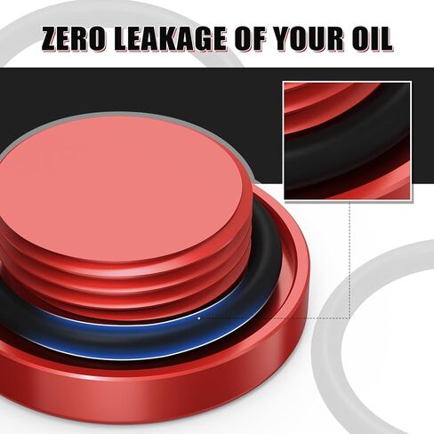 NICECNC Oil Filler Cap Drain Plug Compatible with Yamaha Raptor 700 YFM700 2013 2015-2024, Raptor 700R YFM700R 2009 2011 2012 2013 2015-2024, Wolverine X4 4x4 XT-R 2020, See Fitments Red in Saudi Arabia