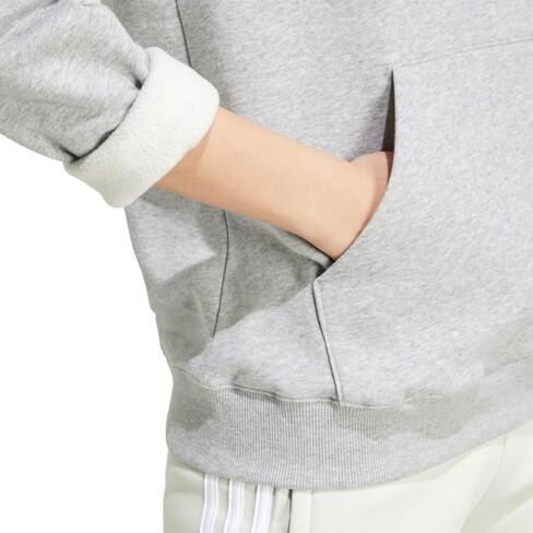 هودي صوف بشعار كبير من adidas Essentials بليس ليلك/أبيض MD in Saudi Arabia