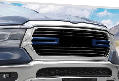 Compatible with Dodge Ram 2018-2022, 2PCS Front Grille Cover Exterior Trim Accessories (Red) in Saudi Arabia