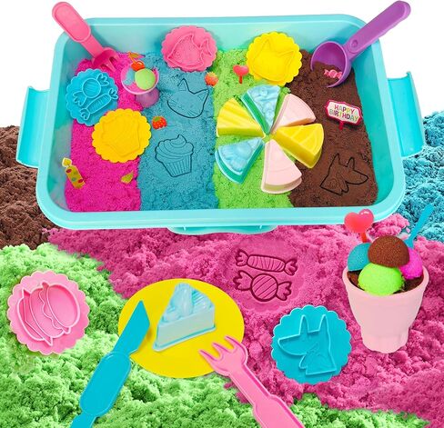 Pet Sensory bin,Dog and Cat Sandbox for Kids,Kids Play Sand Kit,Pet Play Set with Sensory Sand,Pet Care Play Set,Role Pretend Play Beach Toy Birthday Gift for Girls Boys 3 4 5 6 Years Old in Kuwait