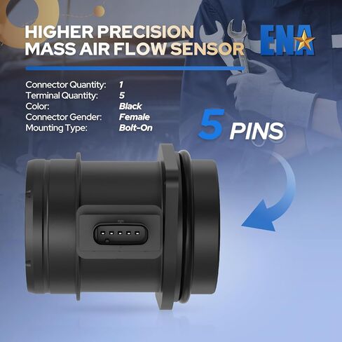ENA Mass Air Flow Sensor Meter MAF Compatible with Mini Cooper 2009 2010 2011 2012 Replacement for 13627582553 MAS0359 in Saudi Arabia
