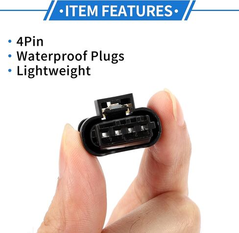 4 Pin Mass Air Flow Sensor Connector Plug Kit Compatible for BMW, Waterproof 1.2 mm Series Plastic Black Female Wire Terminal Connector in Saudi Arabia