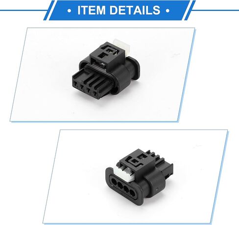 4 Pin Mass Air Flow Sensor Connector Plug Kit Compatible for BMW, Waterproof 1.2 mm Series Plastic Black Female Wire Terminal Connector in Saudi Arabia