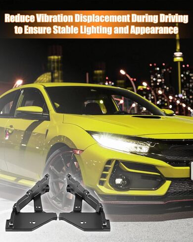 طقم تثبيت دعم المصباح الأمامي والمصد الأمامي مناسب لسيارة Honda Civic Sedan 2016-2021 استبدال 71140-TBA-A00 71190-TBA-A00 71193-TBA-A00 71198-TBA-A00 in Kuwait