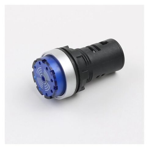 طنان 12V24V220V بلاستيك عالي الديسيبل وامض متقطع 22 مم مؤشر إنذار الصوت والضوء (أزرق DC12V) in Kuwait