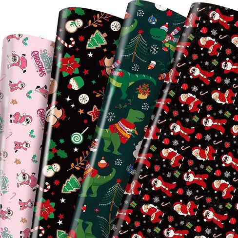 TAKEALOOKO Nutcracker Christmas Wrapping Paper - 12 Sheets of Fun Nutcracker & Reindeer Art Wrappaper, Ideal for Boys Girls Birthday Parties Holiday DIY Crafts Gift Packing, 19.7 x 27.6 Inches in Saudi Arabia