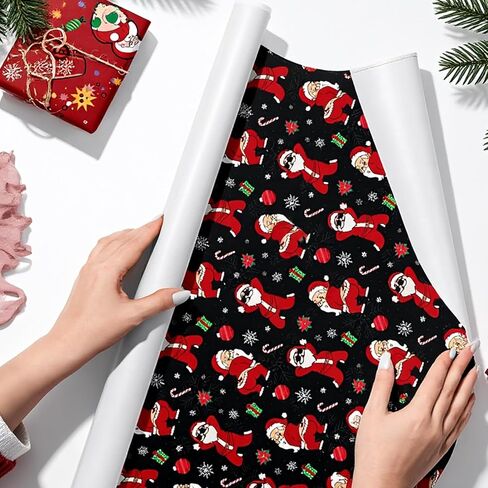 TAKEALOOKO Nutcracker Christmas Wrapping Paper - 12 Sheets of Fun Nutcracker & Reindeer Art Wrappaper, Ideal for Boys Girls Birthday Parties Holiday DIY Crafts Gift Packing, 19.7 x 27.6 Inches in Saudi Arabia