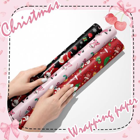 TAKEALOOKO Nutcracker Christmas Wrapping Paper - 12 Sheets of Fun Nutcracker & Reindeer Art Wrappaper, Ideal for Boys Girls Birthday Parties Holiday DIY Crafts Gift Packing, 19.7 x 27.6 Inches in Saudi Arabia