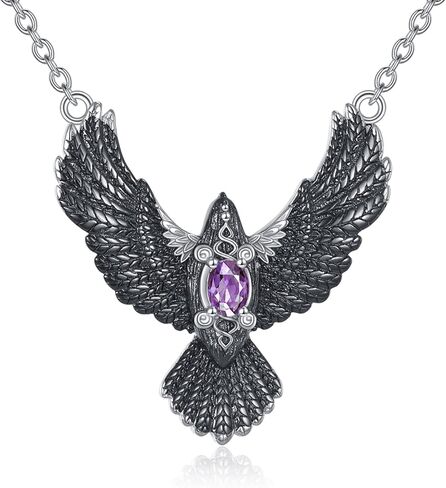Phoenix Necklace 925 Sterling Silver Black Phoenix Pendant Necklace Phoenix Jewelry Gifts for Women Girls in Kuwait