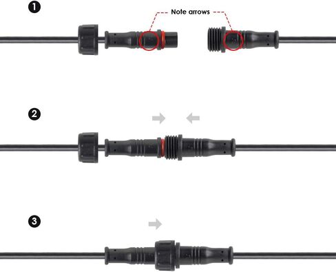 BTF-LIGHTING 5PCS 9.84ft 3meter 4 Pin 0.2mm²/24AWG IP65 Extension Cable Wire with Male and Female Connectors at Both Ends for RGB 5050 WS2815 WS2805 SK9822 etc LED Strip 15mm nut Small Size in Saudi Arabia