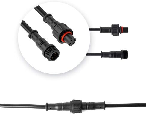BTF-LIGHTING 5PCS 9.84ft 3meter 4 Pin 0.2mm²/24AWG IP65 Extension Cable Wire with Male and Female Connectors at Both Ends for RGB 5050 WS2815 WS2805 SK9822 etc LED Strip 15mm nut Small Size in Saudi Arabia