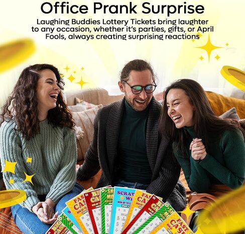 20 Pack Fake Lottery Tickets 2.25 x 4 Inches - Ultra Realistic Prank Scratch Off Tickets, $100K Winning Cards - Funny Gag Gift for Adults, Easy-to-Scratch, White Elephant, Parties & Stress-Free Laughs in Saudi Arabia