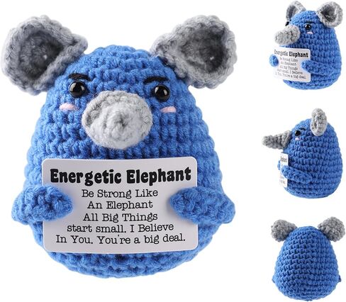 White Elephant Gifts Energetic Elephant Emotional Support Funny Gifts Mini Elephant Cute and Funny White Elephant Gifts Suitable for Birthday Gag Gifts in Saudi Arabia