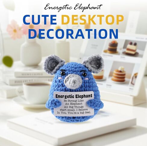 White Elephant Gifts Energetic Elephant Emotional Support Funny Gifts Mini Elephant Cute and Funny White Elephant Gifts Suitable for Birthday Gag Gifts in Saudi Arabia