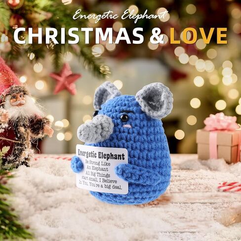White Elephant Gifts Energetic Elephant Emotional Support Funny Gifts Mini Elephant Cute and Funny White Elephant Gifts Suitable for Birthday Gag Gifts in Saudi Arabia