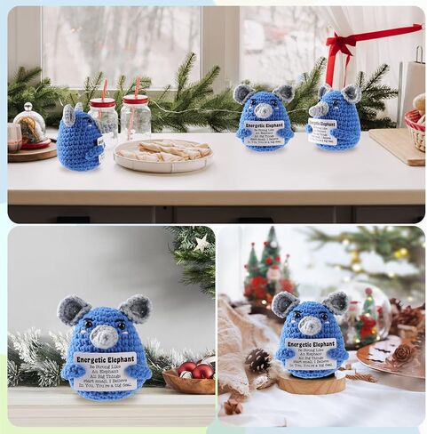 White Elephant Gifts Energetic Elephant Emotional Support Funny Gifts Mini Elephant Cute and Funny White Elephant Gifts Suitable for Birthday Gag Gifts in Saudi Arabia