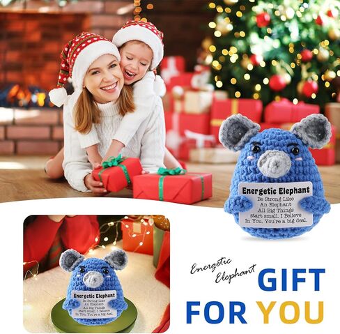White Elephant Gifts Energetic Elephant Emotional Support Funny Gifts Mini Elephant Cute and Funny White Elephant Gifts Suitable for Birthday Gag Gifts in Saudi Arabia