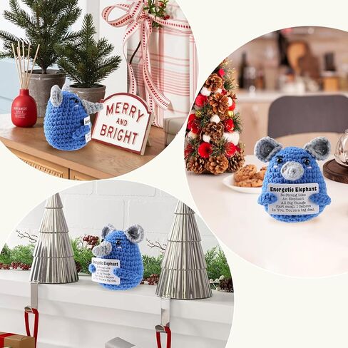 White Elephant Gifts Energetic Elephant Emotional Support Funny Gifts Mini Elephant Cute and Funny White Elephant Gifts Suitable for Birthday Gag Gifts in Saudi Arabia