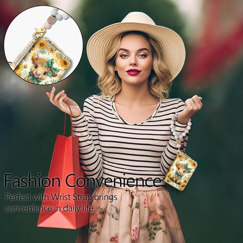 Credit Card Holder for Women, Tropical Leaves Abstract Small RFID Wallet with Zipper, Card Keychain Wallet, Leather Card Case, Business RFID Blocking Accordion Purse Wallet Gift in Kuwait