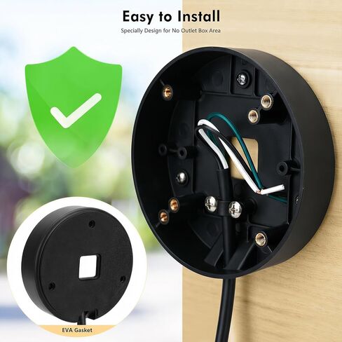 30ft/9M Power Cable with Adapter and Plug-in Mount Compatible with Blink Floodlight Cam, WYZE Floodlight Cam v2/Pro, eufy Floodlight E340, Electrical Box with Weatherproof Cord-(2in1 Mount & Cord Set) in Saudi Arabia