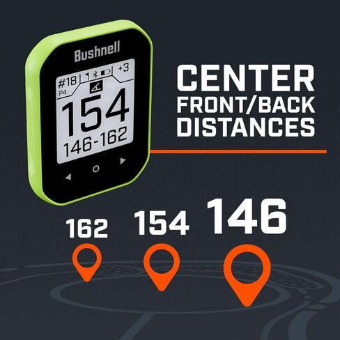 حزمة Bushnell Phantom 3 (أسود) Slope Golf GPS المحمولة - شاشة تعمل باللمس، والتعرف على المسار التلقائي والثقب، وإدخال النتيجة التلقائي مع شاحن PlayBetter المحمول، ومشبك الحزام وحلقة تسلق in Saudi Arabia