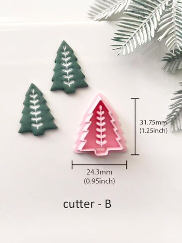 Christmas Polymer Clay Cutters, Winter Earring Cutters for Clay Jewelry, 5 Shapes Christmas Earring Making Kits, Santa Claus, Gnome, Gift Box, Cup, Wreath in Saudi Arabia
