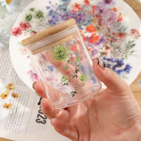 50PCS Flower Scrapbooking Stickers Set, Natural Botanical Stickers for Journals, Card Making, DIY Crafts, Letters, Transparent Adhesive Scrapbook Supplies in Saudi Arabia