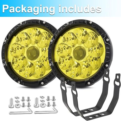 LIGBT 2PCS 5 Inch White Round LED Offroad Driving Lights with Amber DRL 55W 5 Modes Super Bright Spot Beam Spotlights LED Fog Light Pods for Truck Pickup ATV UTV SUV in Saudi Arabia