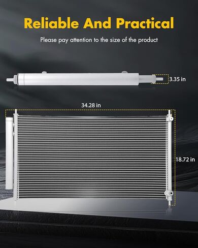 مكثف OCPTY A/C مناسب لـ 2013-2017 لسيارة Honda Accord 2.4L 2013-2017 لسيارة Honda Accord 3.5L، مكثف موافقة تكييف الهواء in Saudi Arabia