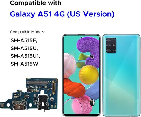 Charging Port Replacement Kit Compatible with Galaxy S22+ Plus US Version, Dock Board USB-C Connector Only for S22 SM-S906U, SM-S906U1, SM-S906W, with Instruction Manual, Toolkit in Kuwait