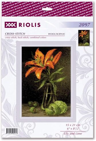 RIOLIS Counted Cross Stitch kit 2097 Lily and Lime in Saudi Arabia
