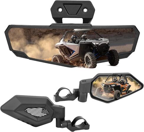 مرايا جانبية زنبركية من KEIMOTO بتصميم العلم الأمريكي ومرآة رؤية خلفية محدبة متوافقة مع Polaris RZR PRO XP (2020-2025 2026) وRZR XP 1000/XP 4 1000 (2024-2025 2026)، استبدال # 2883762 2883763 in Saudi Arabia