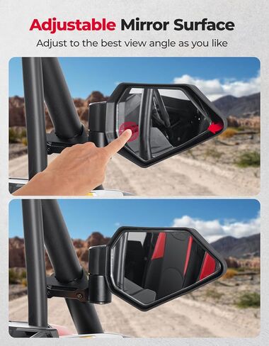 مرايا جانبية زنبركية من KEIMOTO بتصميم العلم الأمريكي ومرآة رؤية خلفية محدبة متوافقة مع Polaris RZR PRO XP (2020-2025 2026) وRZR XP 1000/XP 4 1000 (2024-2025 2026)، استبدال # 2883762 2883763 in Saudi Arabia