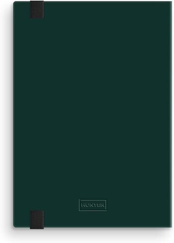 Hunter - دفتر ملاحظات Jotter، مجلة مبطنة مقاس 10 بوصة × 7 بوصة مع 208 صفحة بحجم B5 للعمل والمذكرات والكتابة وتدوين الملاحظات، شريط مطاطي وجيب داخلي للملاحظات السائبة، أوراق مرقمة، أخضر غابي in Kuwait