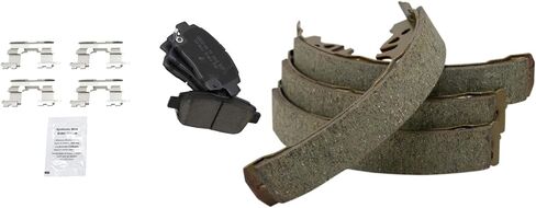 Front and Rear Brake Pad Set Ceramic Compatible with 2001-2005 Toyota Echo in Saudi Arabia