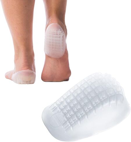 Tuli's Heavy Duty Gel Heel Cups, Cushion Insert for Shock Absorption, Plantar Fasciitis, Sever’s Disease and Heel Pain Relief, Made in USA, Large, 1 Pair. in Saudi Arabia