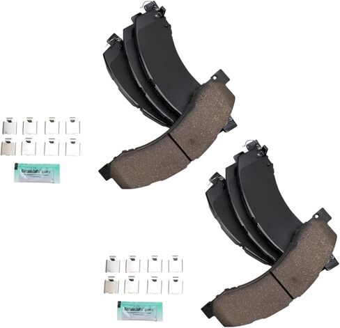 Front and Rear Brake Pad Set Ceramic Hardware Compatible with 2008-2010 Dodge Ram 4500 Ram 5500 2011-2018 Ram 4500 5500 in Saudi Arabia