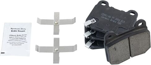 Front and Rear Brake Pad Set Ceramic Hardware Compatible with 2003 Mitsubishi Lancer in Saudi Arabia