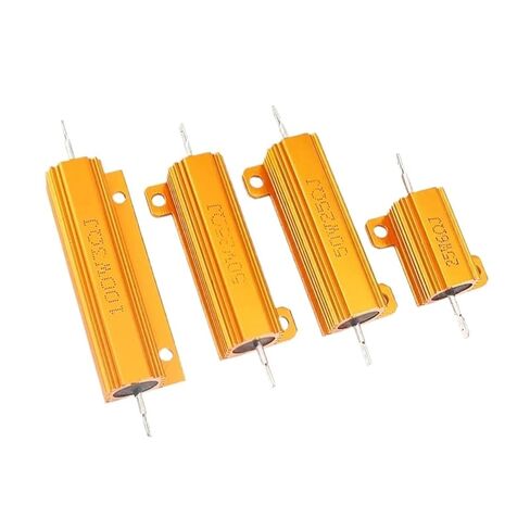 1PCS Aluminum Power Metal Shell Case Wirewound Resistor 10W 25W 50W 100W RX24 0.1~1Kohm 8 10 50 1K Ohm Resistance Load Resistors(50W-6R) in Saudi Arabia