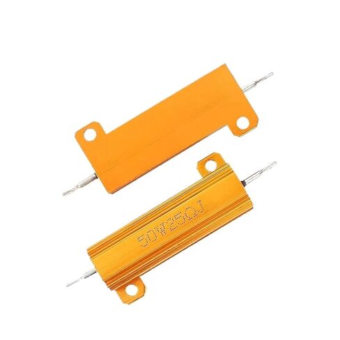 1PCS Aluminum Power Metal Shell Case Wirewound Resistor 10W 25W 50W 100W RX24 0.1~1Kohm 8 10 50 1K Ohm Resistance Load Resistors(50W-6R) in Saudi Arabia