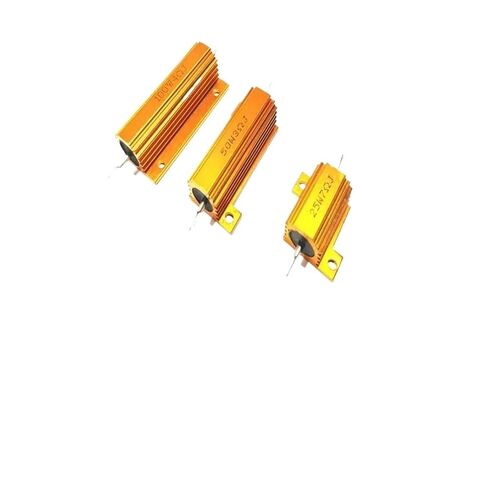 1PCS Aluminum Power Metal Shell Case Wirewound Resistor 10W 25W 50W 100W RX24 0.1~1Kohm 8 10 50 1K Ohm Resistance Load Resistors(50W-6R) in Saudi Arabia