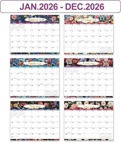 2026 Calendar - Magnetic Calendar for Refrigerator, Jan.2026 - Dec.2026, 8" × 10", 2026 Magnetic Refrigerator Calendars, Tear-off Pad, Fridge calendar with Julian Dates - Dopamine Color in Saudi Arabia