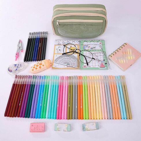 Large Capacity Pencil Box, Multiple Compartments, Large Pencil Box, Marker Storage, Stationery Storage in Saudi Arabia