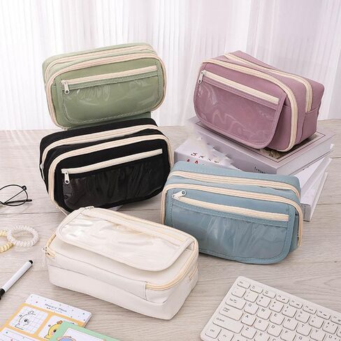 Large Capacity Pencil Box, Multiple Compartments, Large Pencil Box, Marker Storage, Stationery Storage in Saudi Arabia