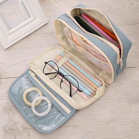 Large Capacity Pencil Box, Multiple Compartments, Large Pencil Box, Marker Storage, Stationery Storage in Saudi Arabia