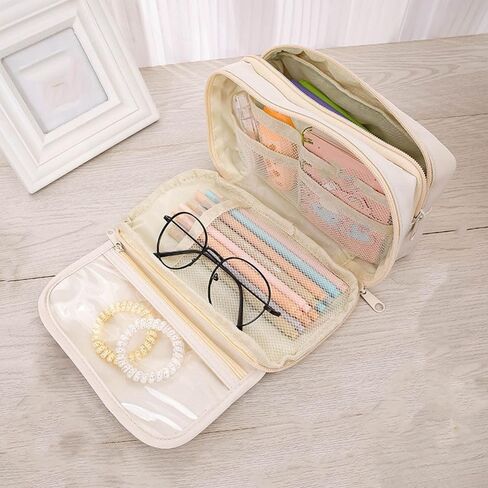 Large Capacity Pencil Box, Multiple Compartments, Large Pencil Box, Marker Storage, Stationery Storage in Saudi Arabia