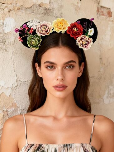 A Miaow Christmas Decoration Headpiece Antler Mouse Ears Headband Christmas Eve MM Butterfly Hair Hoop Park Women Adults Costume Photo Shoot (Antler) in Kuwait