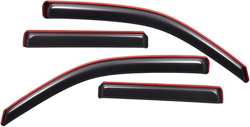 Lightronic WV94512 Outside-Mount Side Window Visors Deflectors Vent Rain Guards, Dark Smoke, 4-Pieces Set, Fits 2005-2012 Nissan Pathfinder in Saudi Arabia