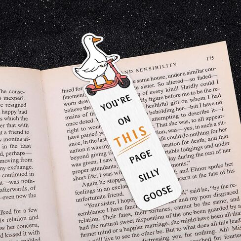 Silly Goose Bookmarks Funny Bookmarks for Women Girls Kids - Book Marks for Reading Kids Women Men, Cute Bookmark Book Gifts for Books Lovers, Bookish Gifts Stocking Stuffers for Teen Girls Boys in Saudi Arabia